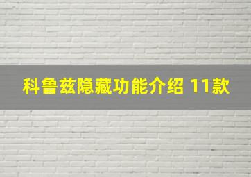 科鲁兹隐藏功能介绍 11款